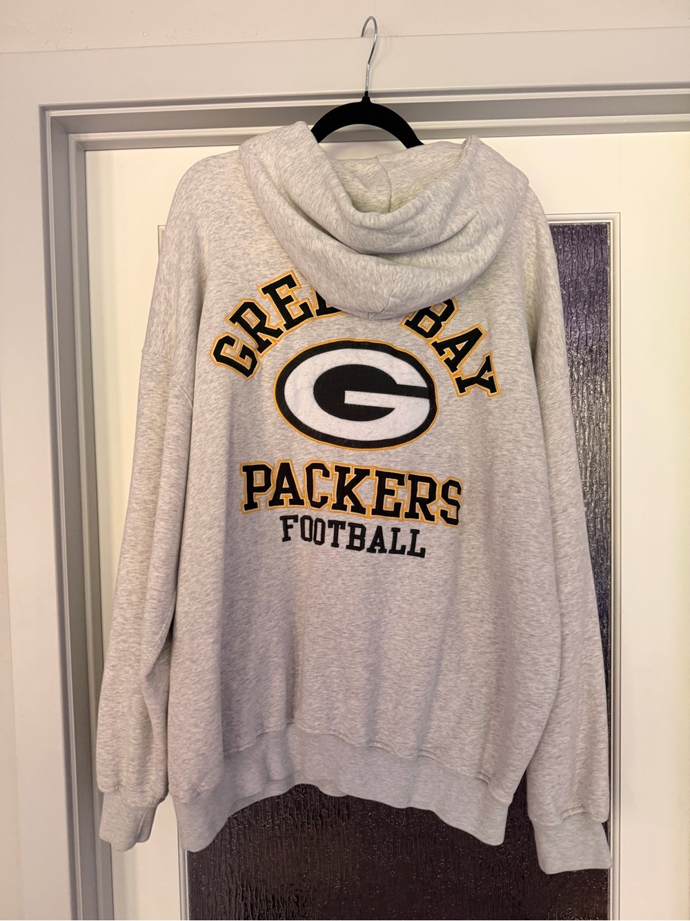 Abercrombie & Fitch Gray Hooded Sweatshirt with Green Bay Packers Logo